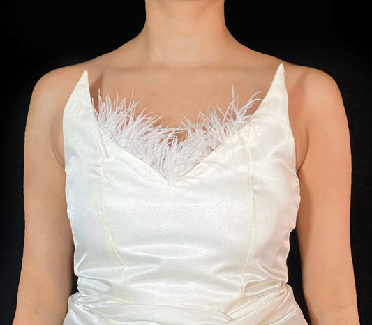 Angelic Tube Neck Feather Top