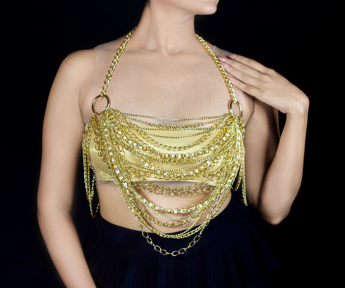 24 Karat Body Chain Top - Gold